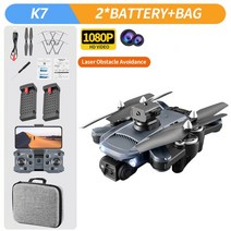입문용 촬영용 미니 드론 K7 프로페셔널 카메라 2022 년 신형 드론 5G 와이파이 4K HD LED 조명 2.4, 05 Blue 1080P 2B
