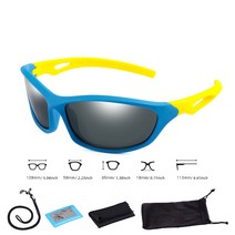 편광 키즈 사이클링 선글라스 남아/여아 아기용 품질 스포츠 어린이용 UV400 안경 케이스 포함, [01] Same as Photo, [09] C07 with bag