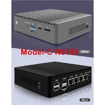 11th 펜티엄 N6005 N5105 4 인텔 i226 Nics 2 NVMe DDR4 팬리스 미니 PC 방화벽 VPN 서버, 16GB DDR4 256GB NVMe, ModelC Celeron N5105