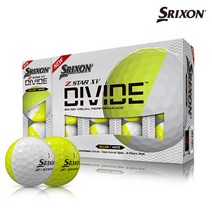 스릭슨 제트스타 디바이드 골프공 4피스 Z-STAR XV7 DIVIDE, 화이트   옐로우, 1개