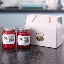 선물박스 수제 과일청 레드자몽청 답례품 카페 납품, 700g 자몽청 2병세트+문구인쇄
