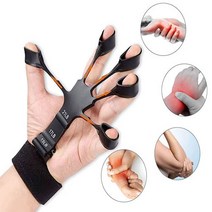 튼튼한 재질로 사용감이 뛰어난~비엘라 레벨6 실리콘 손가락악력기, 헤비레벨블랙+라이트레벨그레이+손목스트랩