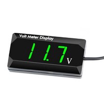 전압계 LED 디지털 디스플레이 자동차 오토바이 전압 볼트 게이지 패널 미터 12V, 03 Green