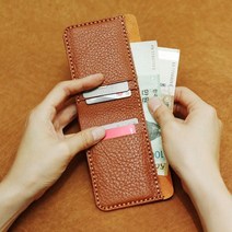 바보사랑 수제 카드안빠지는 가죽 반지갑 미르바탄 남자 지갑.에치펠레