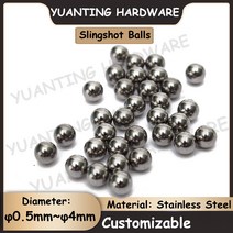 짐볼 50Pcs 직경 0.5mm ~ 4mm SUS304 스테인레스 스틸 공 사냥 Slingshot 정밀 철강, 08 2.381mm (50Pcs)