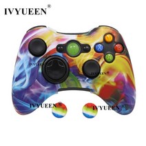 XBOX 360 콘솔게임 ivyueen for microsoft xbox 360 xbox360 컨트롤러 실리콘 고무 케이스 보호 커버 스킨 엄지 그립 캡 게임 액세서리 89, 낙서 k
