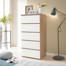 데코라인 데니 5단 서랍장 600, 아카시아