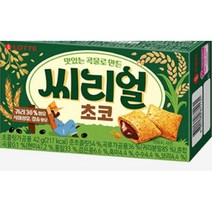 칠성 스낵바 회사간식 탕비실간식 맛있는 곡물로 만든 롯데 씨리얼 초코 간식박스 과자세트 대용량과자 42G 5개, 9세트