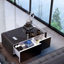 스마트커피테이블 냉장고 쇼파테이블 티테이블 거실테이블, 화이트 90L