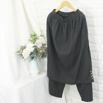 쿨젠 린넨랩통치마바지