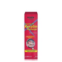 Novex 케라틴 리차지 리브인 컨디셔너 - 재생 케라틴 곱슬머리 조절 및 손상 복구, Keratin Recharge Leave in Cond