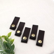 마미쏘잉/천연가죽 사시꼬미 5개-블랙 브라운 카멜/ 의류 니트 가방 여밈단추, 블랙5개