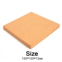 밴드실러 밴딩기 포장기계 1 천연 코르크 매트 수제 가죽 도구 펀치 연마 가장자리, 150x150x15mm