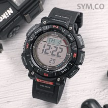 프로트렉 블랙 라운드 전자 손목시계