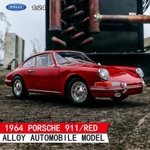 WELLY 124 1964 911 스포츠카 합금 자동차 모델 다이캐스트 키덜트 차량 선물용 컬렉션 B114, Red With box