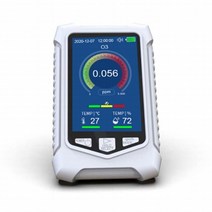 가스감지기 다기능 지능형 휴대용 오존 분석기 대기 질 오염 모니터 (1 Pcs), 01 White