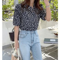 여성 데일리 블라우스 셔츠 여름 체니 플라워