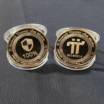 PI coin 파이코인 주화 데코 기념 장식 가상암호화폐, Gold