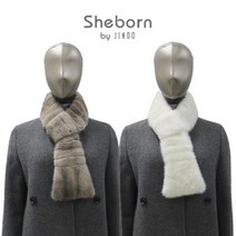 진도 끌레베신세계강남점진도 Sheborn 유색 밍크 머플러K4W1AM67_ 898695, FREE, 화이트