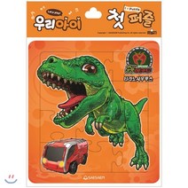 공룡메카드 우리아이 첫퍼즐 2: 티라노사우루스(12조각) 브라키오사우루스(15조각), 1개