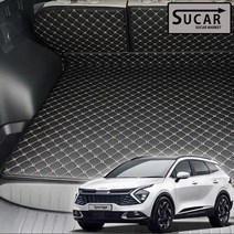 스포티지 NQ5 디젤/가솔린 슈카마켓 퀄팅 트렁크 매트 바닥매트 차박매트 기아, 블랙+블랙, 2열 등받이+트렁크 바닥매트(분리형), 크렐사운드_무