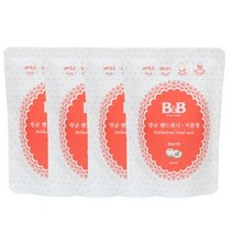 비앤비 항균 핸드워시 리필 200ml, 복숭아향, 4개