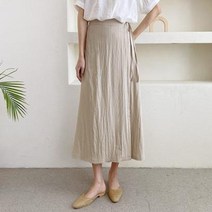바보사랑 여자 오버랩 A라인 솔리드 소라색 월남치마 롱스커트.옷자락(무료배송)