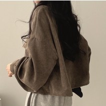 여성 코듀로이 셔츠 자켓 봄 점퍼 간절기 야상 스트링 가을 골덴 코듀로이 숏 자켓