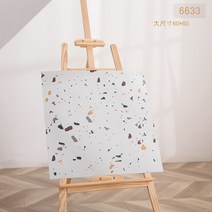 접착식 데코 타일 욕실 현관 주방 벽 거실 바닥 붙이는 셀프 시공 방법 DIY 방수, 6633 60X60cm 1매