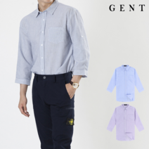 겐트옴므 남성용 시어서커 ST 7부 셔츠_GS9205C