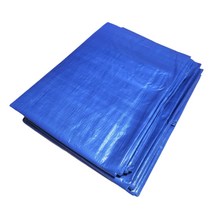 천막 백색 일반지 5m x 10m 방수 X 공사현장 야적덮개, 청색