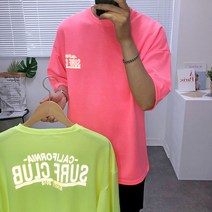 애드매이브 스카치 서프나염 네온 오버핏 반팔티셔츠 5color 반팔 티셔츠