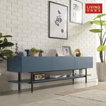 [마레앤코] 거실장 코펜하겐 1800 블루그린 티비다이, 색상:다크그레이