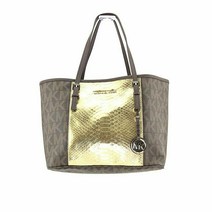 마이클코어스 Michael Kors 제트 세트 트래블 센터 스트라이프 미디엄 토트브라운골드커피 사첼 크로스백