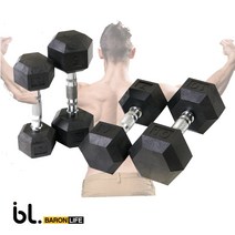 [바론라이프]홈짐 홈트 필수품 PEV육각아령 덤벨 3kg 부터 40kg까지, 12kg
