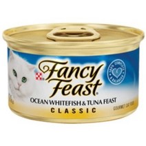 팬시피스트 화이트라벨 참치와 흰살생선 주식캔, 생선, 85g, 12개