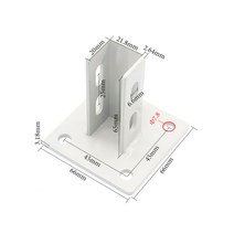 각파이프 조인트 사각 파이프 브라켓 각관 펜스 받침 고정 부품 연결 20 30 40 45 50 60 70 80 90, 20x20개