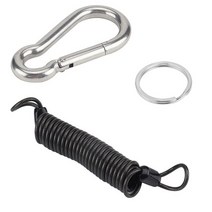 캠핑 트레일러 악세서리 1.5m 쉽게 설치 자동차 캠핑 여행 스프링 클립 분리 케이블 자동 안티 분실 안전 내구성 rv 트레일러로 코일, 검은색