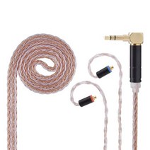 Poyatu 은도금 케이블 교체용 분리형 MMCX 업그레이드 코드 Shure SE215 SE846 SE425 8 코어