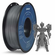 Longer PLA 3D 프린터 필라멘트 1.75mm 치수 정확도 +/- 0.03mm 1kg 스풀 화이트 248061, Gray