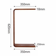 북유럽 커피 테이블 거실 가구 디자이너 크리 에이 티브 C 모양의 소파 사이드 간단한 복고풍 산업 스타일, 01 walnut color