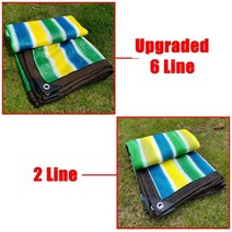 렉산2t 차양 캐노피 차고컬러 스트라이프 HDPE 양산 그물 발코니 지붕 캐노피 정원 태양 대피소 야외 차고, 01 Stripe 2 Line_19 2x4m