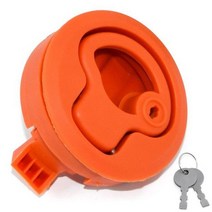 보트 요트 자동차 RV 키 키트 플러시 풀 래치 인라인 원형 플라스틱 핸들 잠금 해양, Orange