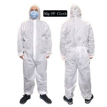 일화요 방진복 산업용일회용 방진 오일 전염병 항균 플라스틱 마감 절연 안전 복 보호 복 방진 작업복, 07 PP-WHite-30g_02 L