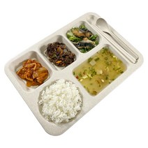 59초 성인식판 다이어트 어른 친환경 군용 군대 식판, A급+국그릇(아이보리), 1개