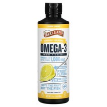 바린스 오메가-3 피쉬 오일 레몬 크림 454g(16oz), 4병, 453.59g