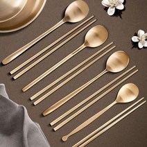 CLL 수저 1인세트 방짜유기 젓가락 숟가락 부부 티포크 놋, 고궁수저1인세트