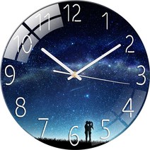 77 Eternity 벽걸이전자시계 유럽식 정밀 내구성 벽시계, 별이 빛나는 하늘