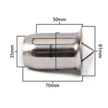 pcx 부품 호환 오토바이 배기 파이프 탈출 먼지 자전거 머플러, db 킬러 b-60mm