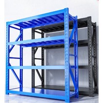 창고용 철제 물류선반 파레트랙 조립식 선반 마트선반, 상세이페이지 참고, 강화버전 파란색 100x40x200cm 4단